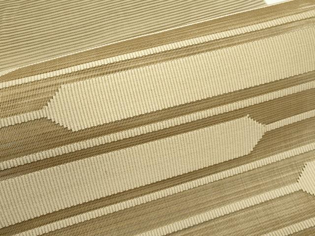 平和屋着物＊夏物　八寸名古屋帯　絽綴れ　横段文　正絹　逸品　CABJ9052rv