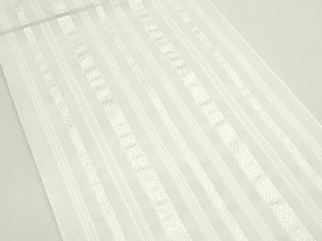 平和屋着物＊夏物　博多織　八寸名古屋帯　紗献上　生成り色　CABJ9065rv