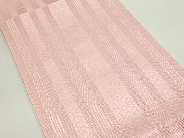 平和屋着物＊夏物　博多織　八寸名古屋帯　珊瑚色　未使用　CABJ9072rv
