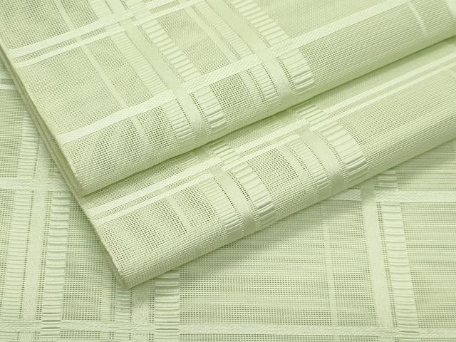 平和屋着物＊夏物　博多織　八寸名古屋帯　格子柄　CABJ9090rv