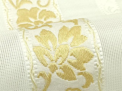 平和屋着物＊夏物　博多織　八寸名古屋帯　更紗間道　CABJ9092rv