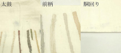 平和屋着物＊夏物　九寸名古屋帯　抽象文　金銀糸　正絹　逸品　CABJ9098rv