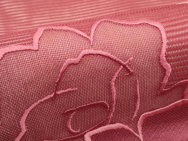 平和屋着物＊夏物　九寸名古屋帯　刺繍　薔薇　正絹　逸品　CABJ9101rv