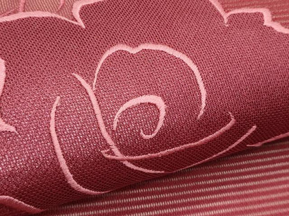 平和屋着物＊夏物　九寸名古屋帯　刺繍　薔薇　正絹　逸品　CABJ9101rv