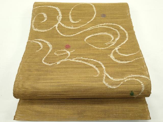 平和屋着物＊夏物　1854年創業　帯屋捨松　八寸名古屋帯　抽象文　正絹　逸品　CABJ9122rv