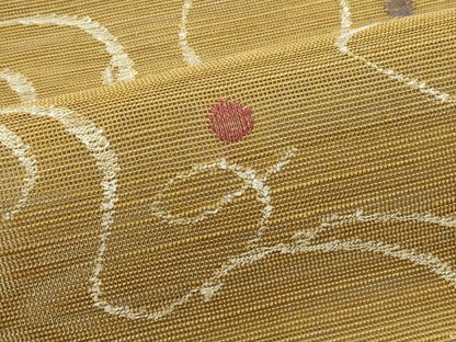 平和屋着物＊夏物　1854年創業　帯屋捨松　八寸名古屋帯　抽象文　正絹　逸品　CABJ9122rv