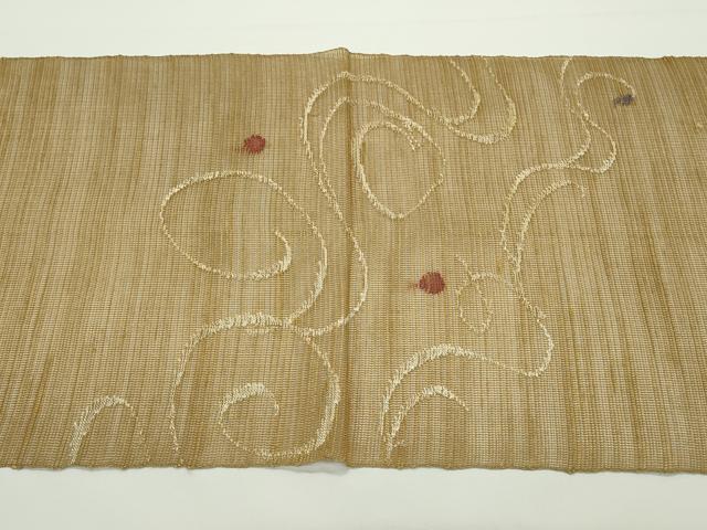 平和屋着物＊夏物　1854年創業　帯屋捨松　八寸名古屋帯　抽象文　正絹　逸品　CABJ9122rv