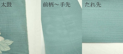 平和屋着物＊夏物　八寸名古屋帯　絽綴れ　草花文　銀糸　正絹　逸品　CABJ9123rv