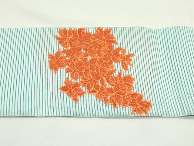 平和屋着物＊夏物　八寸名古屋帯　絽綴れ　花蝶文　金銀糸　CABJ9125rv
