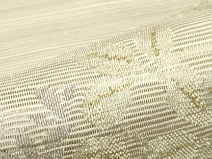 平和屋着物＊夏物　西陣　八寸名古屋帯　菊　金銀糸　正絹　逸品　CABJ9127rv