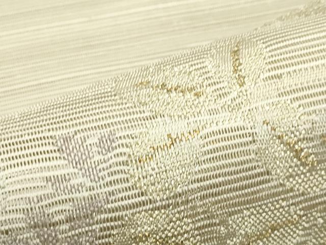 平和屋着物＊夏物　西陣　八寸名古屋帯　菊　金銀糸　正絹　逸品　CABJ9127rv