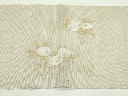 平和屋着物＊夏物　西陣　八寸名古屋帯　菊　金銀糸　正絹　逸品　CABJ9127rv