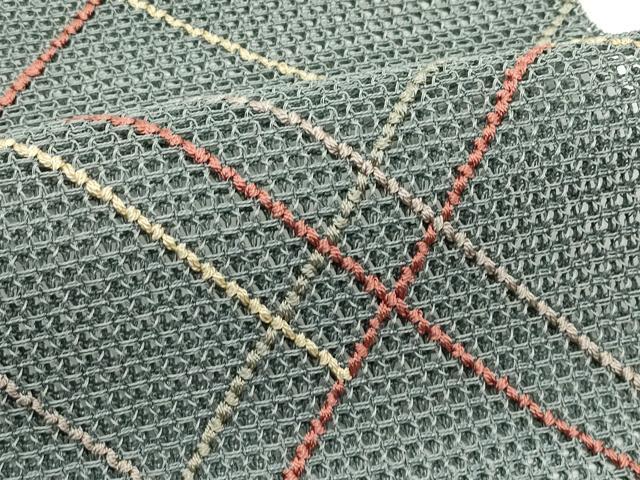 平和屋着物＊夏物　八寸名古屋帯　羅　抽象文　正絹　逸品　CABJ9130rv