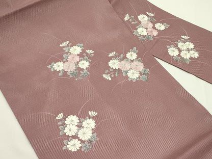 平和屋着物＊夏物　九寸名古屋帯　手描き　駒刺繍　菊　銀糸　正絹　逸品　未使用　CABJ9134rv