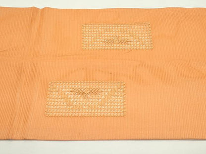 平和屋着物＊夏物　九寸開き名古屋帯　ドロンワーク　菱文様　正絹　逸品　CABJ9135rv