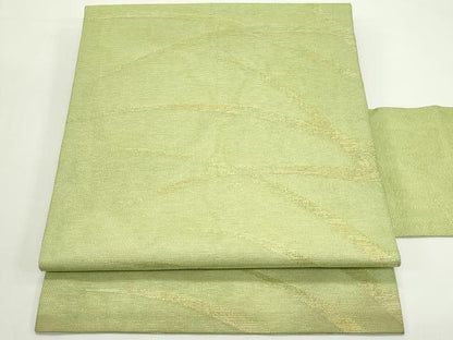 平和屋着物＊夏物　九寸名古屋帯　芝草文　金銀糸　正絹　逸品　CABJ9140rv
