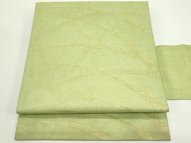 平和屋着物＊夏物　九寸名古屋帯　芝草文　金銀糸　正絹　逸品　CABJ9140rv