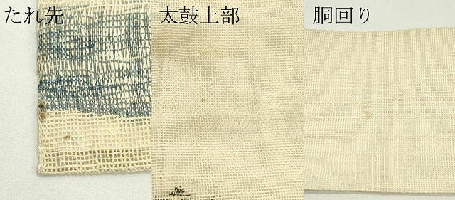 平和屋着物＊夏物　八寸名古屋帯　草花文　正絹　逸品　CABJ9146rv