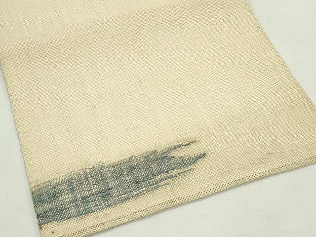 平和屋着物＊夏物　八寸名古屋帯　草花文　正絹　逸品　CABJ9146rv