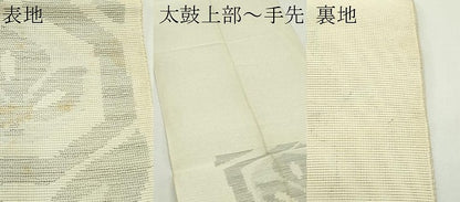 平和屋着物＊夏物　八寸名古屋帯　草木文　CABJ9154rv