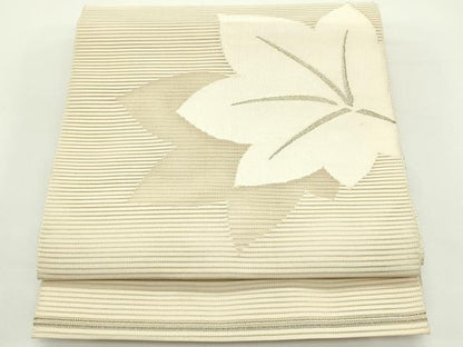 平和屋着物＊夏物　八寸名古屋帯　絽綴れ　楓　正絹　逸品　CABJ9155rv