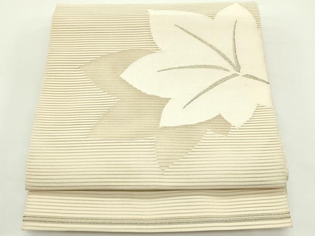 平和屋着物＊夏物　八寸名古屋帯　絽綴れ　楓　正絹　逸品　CABJ9155rv