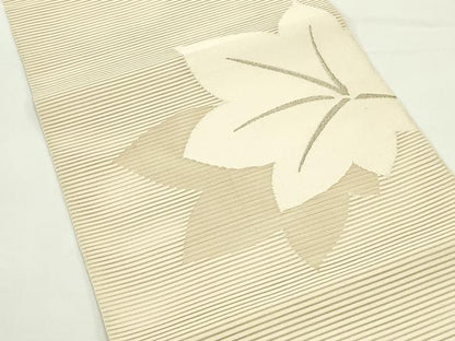 平和屋着物＊夏物　八寸名古屋帯　絽綴れ　楓　正絹　逸品　CABJ9155rv