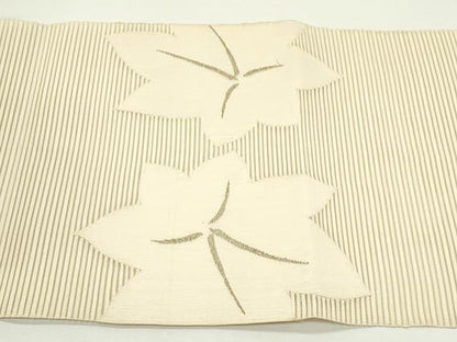 平和屋着物＊夏物　八寸名古屋帯　絽綴れ　楓　正絹　逸品　CABJ9155rv