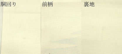 平和屋着物＊夏物　九寸開き名古屋帯　杜若　銀糸　正絹　逸品　CABJ9160rv