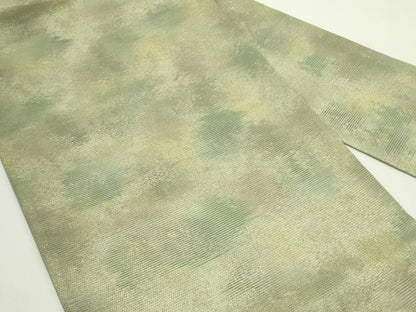 平和屋着物＊夏物　九寸名古屋帯　霞文　金糸　正絹　逸品　CABJ9163rv