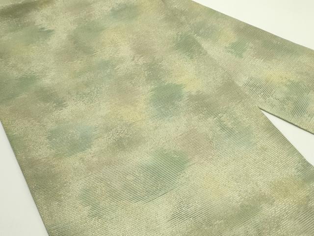 平和屋着物＊夏物　九寸名古屋帯　霞文　金糸　正絹　逸品　CABJ9163rv