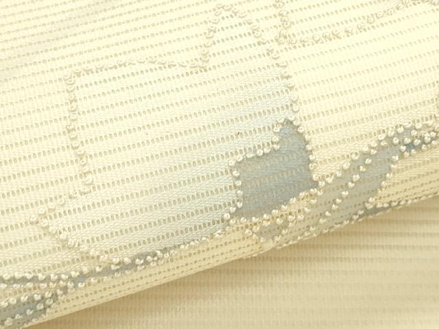 平和屋着物＊夏物　九寸名古屋帯　相良刺繍　桔梗　銀糸　正絹　逸品　CABJ9164rv