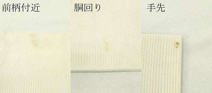 平和屋着物＊夏物　九寸名古屋帯　枝花文　銀糸　正絹　逸品　CABJ9170rv