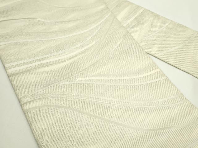 平和屋着物＊夏物　九寸名古屋帯　抽象文　銀糸　正絹　逸品　CABJ9172rv