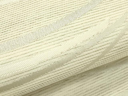 平和屋着物＊夏物　九寸名古屋帯　抽象文　銀糸　正絹　逸品　CABJ9172rv