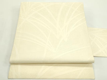 平和屋着物＊夏物　九寸名古屋帯　草木文　砥粉色　正絹　逸品　CABJ9174rv