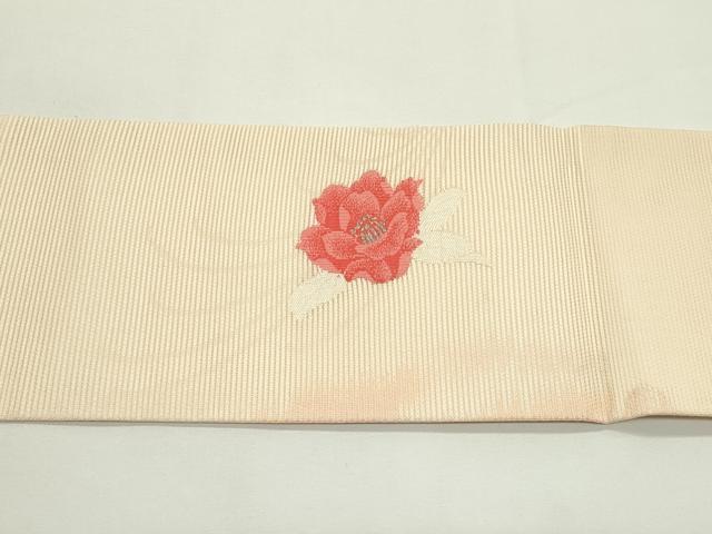 平和屋着物＊夏物　九寸名古屋帯　草花文　銀糸　正絹　逸品　CABJ9175rv