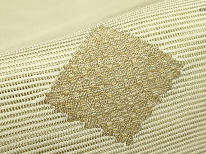 平和屋着物＊夏物　八寸名古屋帯　菱文様　正絹　逸品　CABJ9185rv