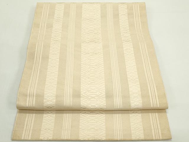 平和屋着物＊夏物　本場筑前博多織　つけ帯　紗献上　砥粉色　正絹　逸品　CABJ9193rv