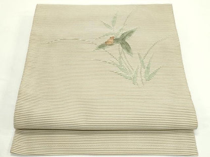 平和屋着物＊夏物　つけ帯　絽綴れ　草木文　蛙　CABJ9195rv