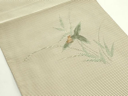 平和屋着物＊夏物　つけ帯　絽綴れ　草木文　蛙　CABJ9195rv