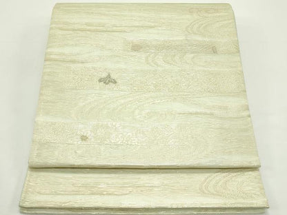 平和屋着物＊夏物　六通柄袋帯　流水秋草文　金糸　正絹　逸品　未使用　CABJ9197rv
