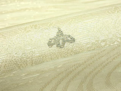 平和屋着物＊夏物　六通柄袋帯　流水秋草文　金糸　正絹　逸品　未使用　CABJ9197rv