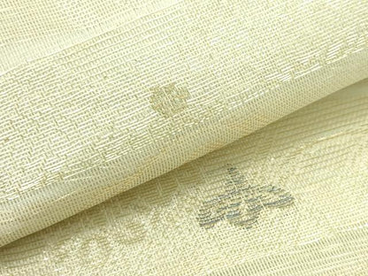 平和屋着物＊夏物　六通柄袋帯　流水秋草文　金糸　正絹　逸品　未使用　CABJ9197rv