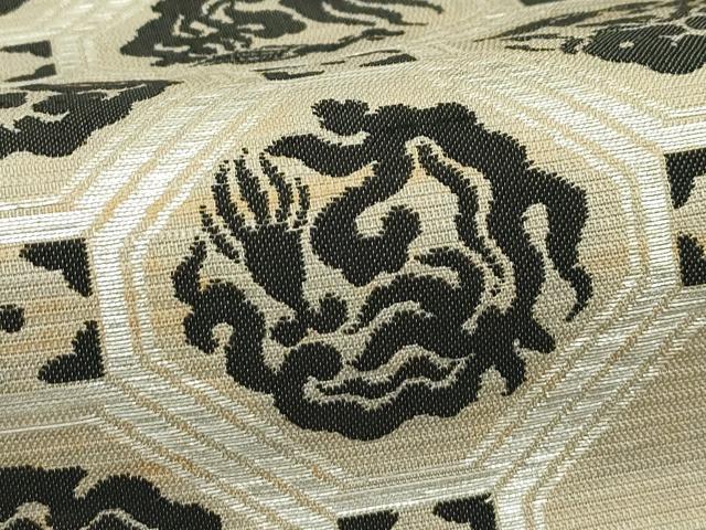平和屋着物＊夏物　アンティーク　大正ロマン　六通柄　本袋帯　蜀江文　龍　鯉　銀糸　正絹　逸品　CABJ9200rv