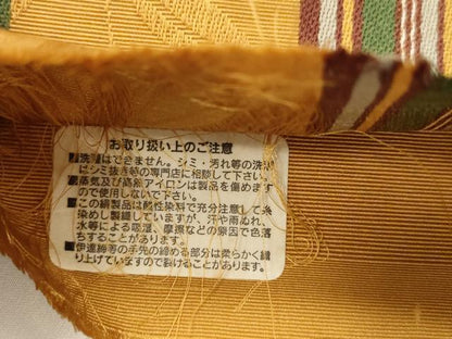 平和屋着物●本場筑前博多織　半幅帯　笹文　正絹　逸品　CABJ9204dy