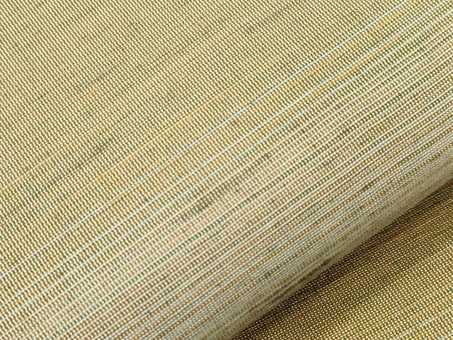 平和屋着物●両面　全通柄袋帯　横段文　金糸　正絹　逸品　CABJ9238dy