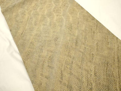 平和屋着物●ひなや工房　くむ・あむ・おる　伊豆蔵明彦　組織　全通柄袋帯　菱繋文　金銀糸　正絹　逸品　CABJ9240dy