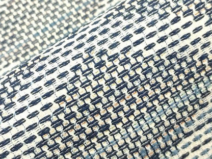 平和屋着物●佐藤昭人 藍香房 本場筑前博多織 袋帯 もじり藍絣 天然灰汁醗酵建阿波藍染 丸脇謹製 証紙・たとう紙・認定証付き CABJ9266dy