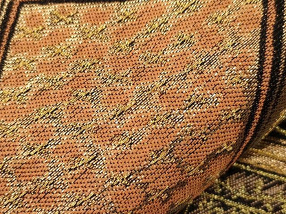 平和屋着物●ファッションデザイナー　HIROKO KOSHINO　コシノヒロコ 　六通柄袋帯　菱花文　金糸　正絹　逸品　CABJ9268dy